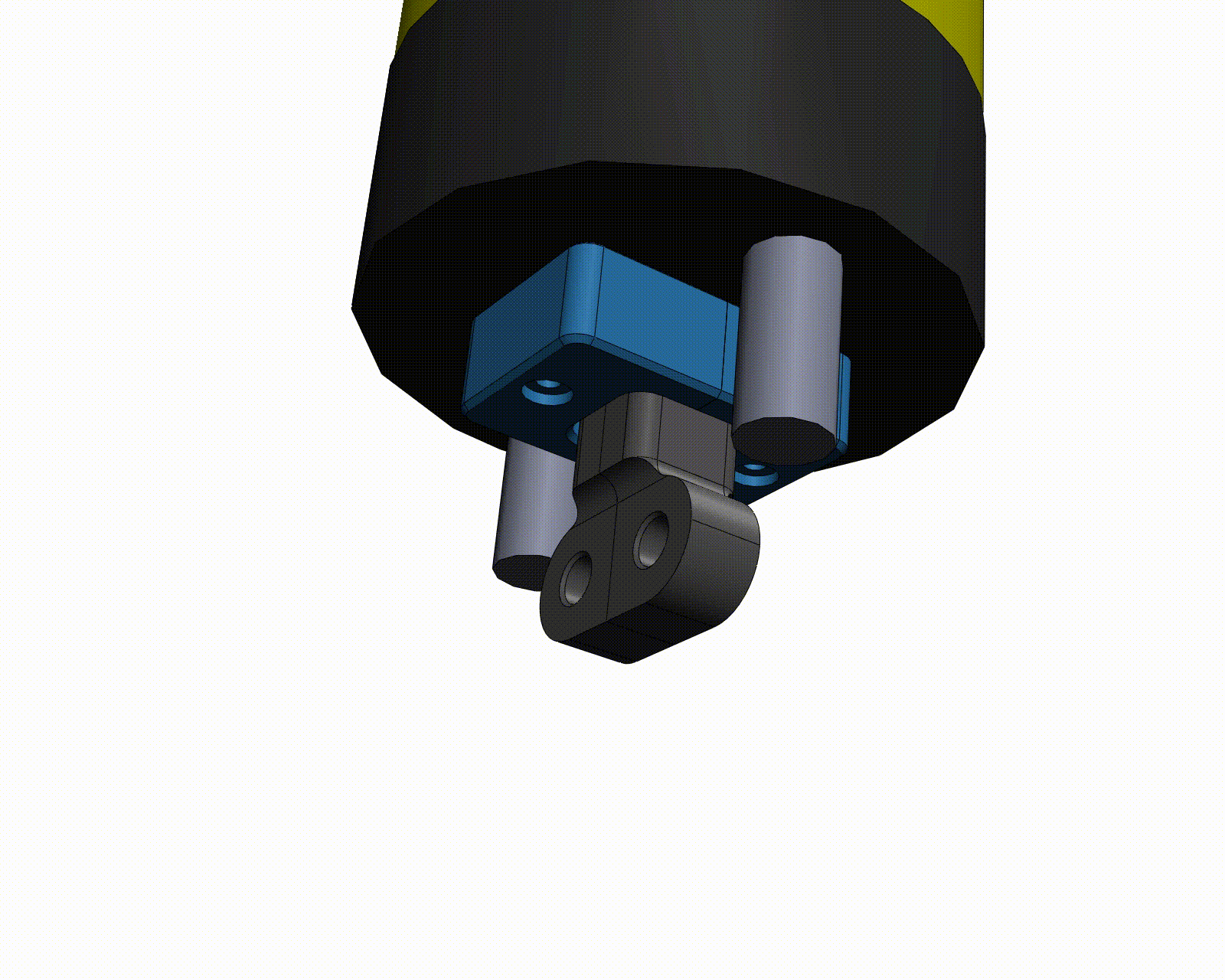 A bright pink sheet of paper used to wrap flowers curves in front of rich blue background